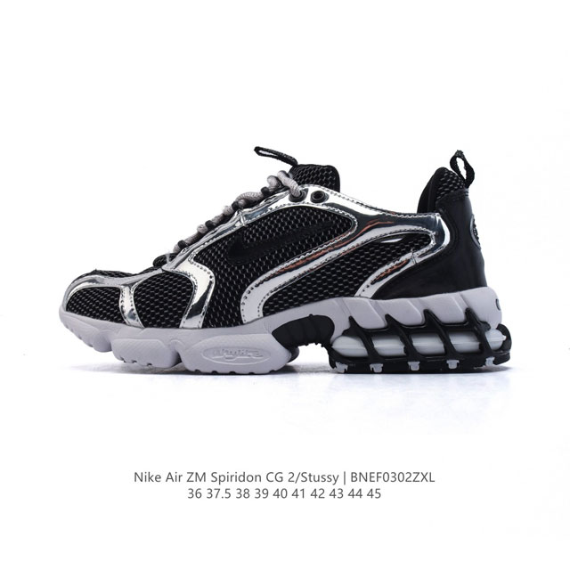 160 Nike Stussy X Nike Air Zoom Spiridon Caged 2 2 Zoom Cq5486-200 36 37.5 38 39 - Click Image to Close