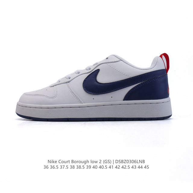 80 Nike Court Borough Low 2 Gs Bq5448 36-45 Dsbz0306Lnb