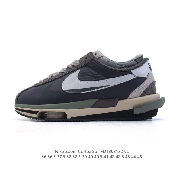 210 Eva 4 Air Zoom 50 Sacai X Nike Air Zoom Cortez Sp 10"Grey White"4.0 Dq0581 3