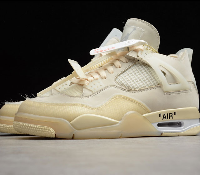 OFF-WHITE x Air Jordan 4 Sail AJ4 OW CV9388-100 36 36.5 37.5 38 38.5 39 40 40.5