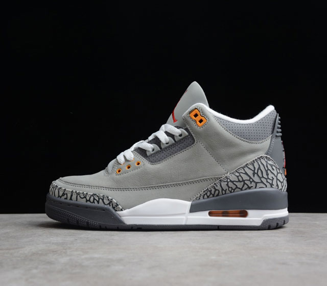 Air Jordan 3 Cool Grey AJ3 CT8532-01213 Jumpman Logo