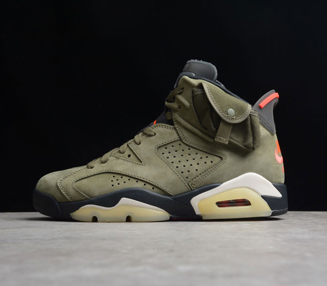 Knowknow Travis Scott X Air Jordan 6 Medium Olive TS TS CN1084-200 Travis Scott