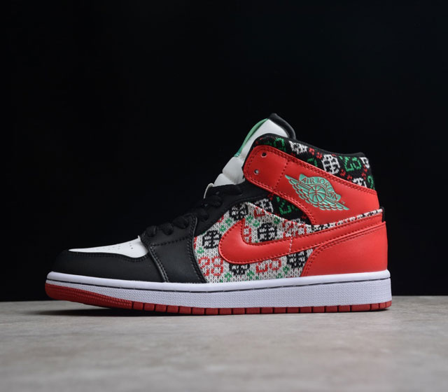 GZ Air Jordan 1 Mid (GS) Ugly Christmas Sweater DM1208-150 Air Jordan 1 36-45