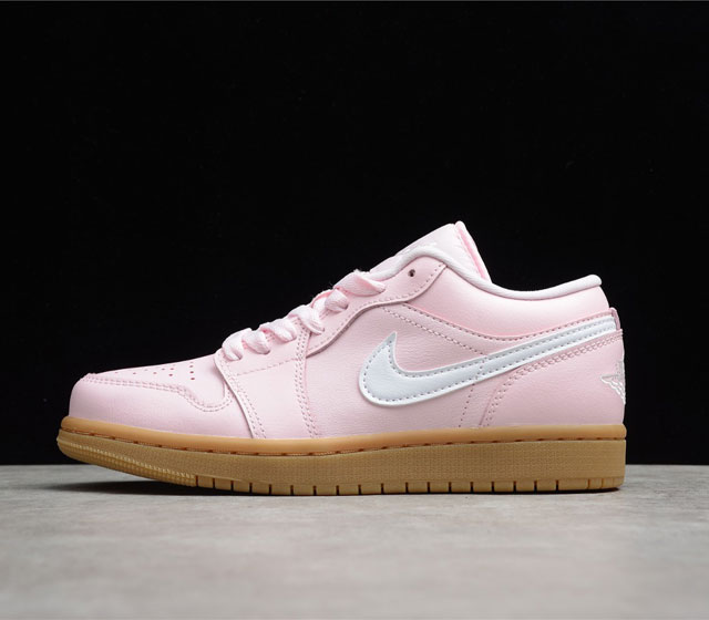 CJ Air Jordan 1 Low Pink Gum AJ1 DC0774-601 Swoosh Logo 35.5 36 36.5 37.5 38 38