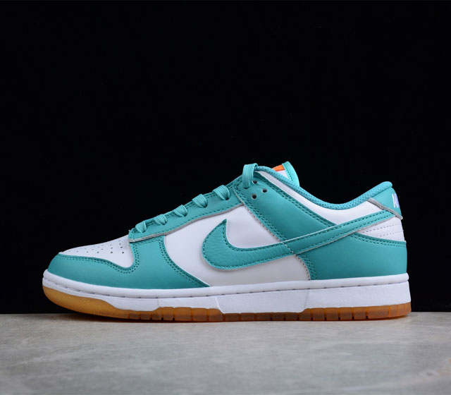 R Nike Dunk Low Turquoise and Orange 2.0 DV2190-100 36 36.5 37.5 38 38.5 39 40