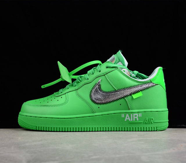 OFF-WHITE X NK Air Force 1 Green OW DX1419-300 36 36.5 37.5 38 38.5 39 40 40.5