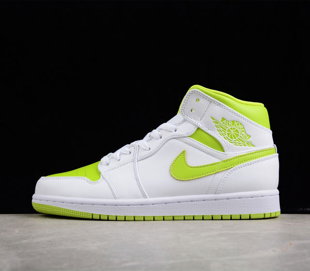 Air Jordan 1 Mid White Lime AJ1 1 BQ6472-131 36 36.5 37.5 38 38.5 39 40 40.5 41