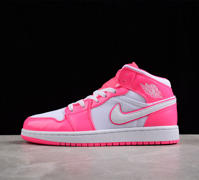 Air Jordan 1 MiD&GS Hyper Pink Air Jordan 1 Mid 555112 611 36 36.5 37.5 38 38.5