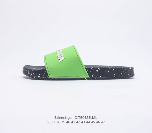 BALENCIAGA PU 3D TPU Balenciaga Logo Pool Slides 36-47 OITB0525LML