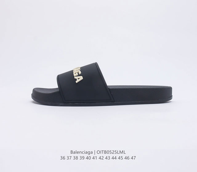 BALENCIAGA PU 3D TPU Balenciaga Logo Pool Slides 36-47 OITB0525LML