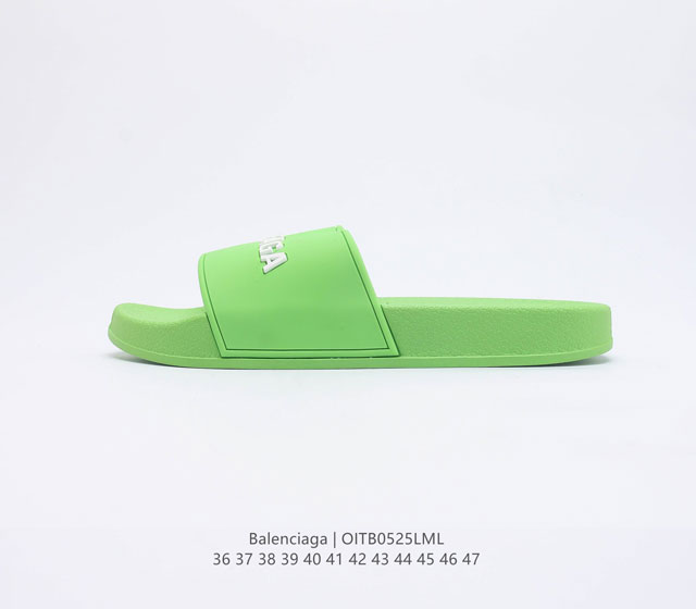 BALENCIAGA PU 3D TPU Balenciaga Logo Pool Slides 36-47 OITB0525LML