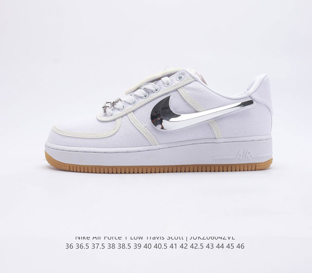 AF1 35 Travis Scott X Nike Air Force 1 Low ravis Scott White AQ4211-100 36 36.5