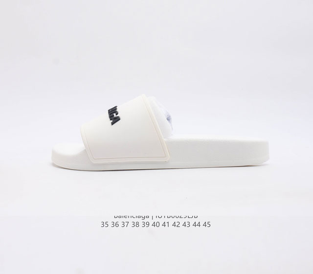 Balenciaga- pu 3D tpu balenciaga Logo Pool Slides 35-45