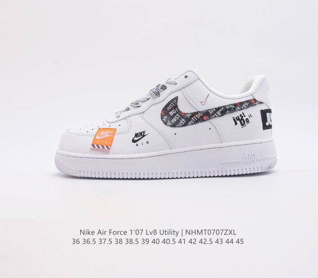 Nk Air Force 1 Just Do It Swoosh Logo Just Do It Ar7719-100 36 36.5 37.5