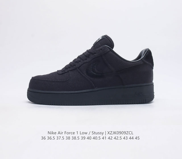 Stussyx Nike Air Force 1 Low Cz9084-001 36 36.5 37.5 38 38.5 39 40 40.5 41 42 42