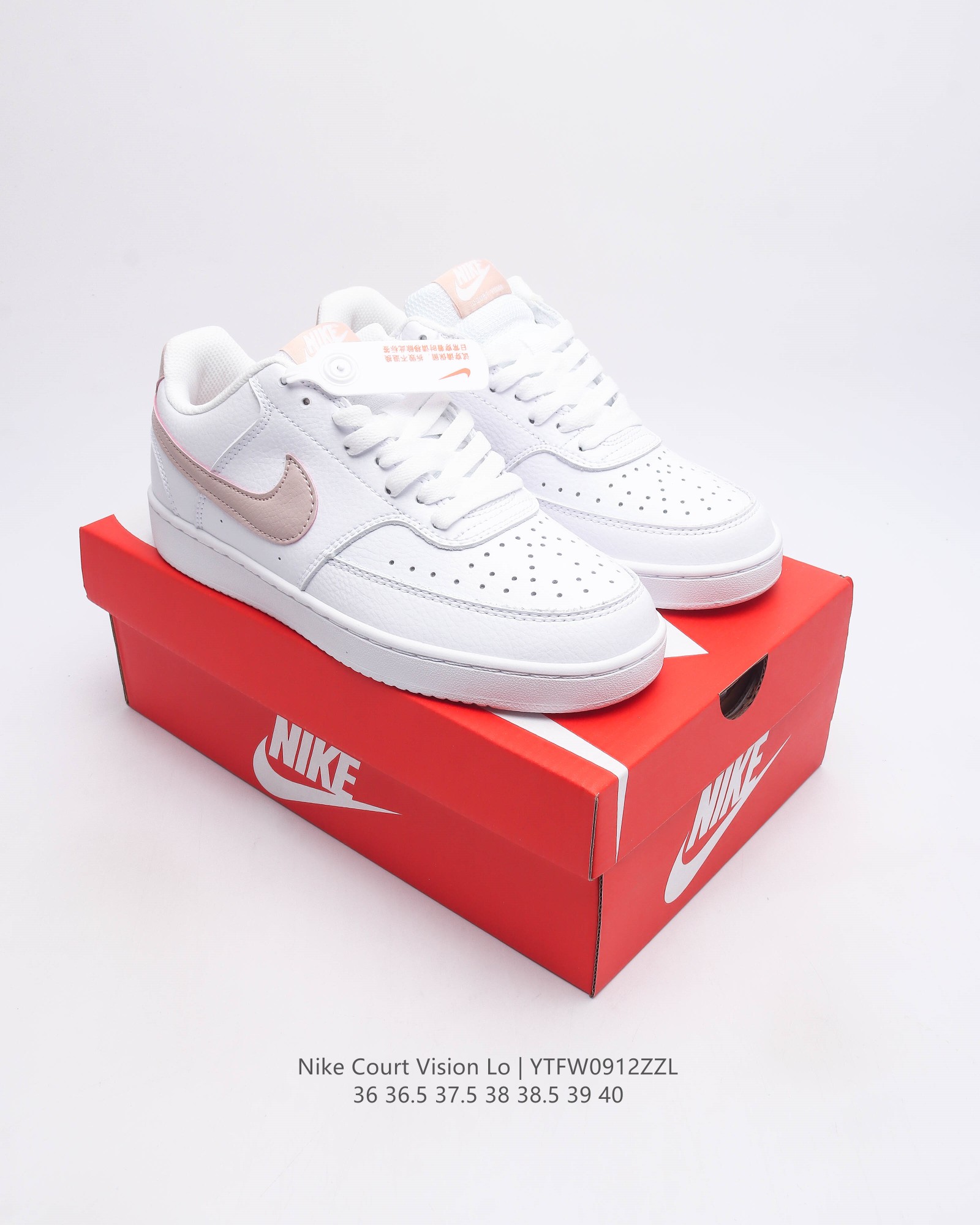 nike Court Vision Lo 80 20 80 Swoosh Swoosh Nike Fj4569-100 36 36.5 37.5 38 38.