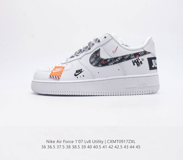 Nk Air Force 1 Just Do It Swoosh Logo Just Do It Ar7719- 36 36.5 37.5 38 38.5 3