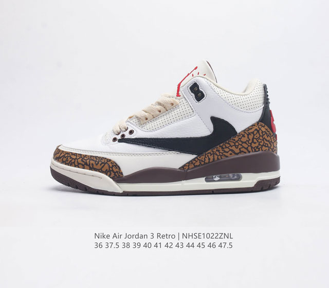 Aj3 Nike Air Jordan 3 Retro Se 3 3 Aj 1988 Nike Air Ct8532-102 36-47.5 Nhse1022