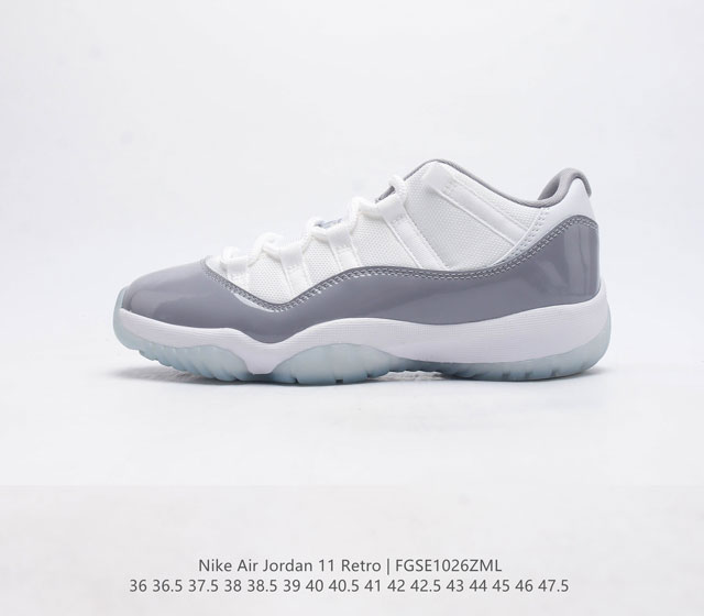 Air Jordan 11 Retro Low "White Grey" Aj11 11 Aj11 11 air Jordan 11 Low Av2187-14