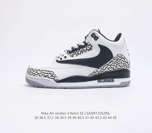 Aj3 Nike Air Jordan 3 Retro Se 3 3 Aj 1988 Nike Air 136064-012 36-45 Sadr1105Zn