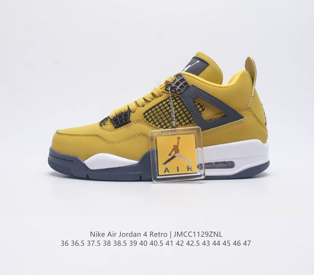 Nike Air Jordan 4 Retro Og aj4 4 Air Sole Dj4699-100 36 36.5 37.5 38 38.5 39 40