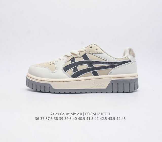 Asics Court Mz 2.0 : 1203A405-101 : 36-45 Pobm1210Zcl