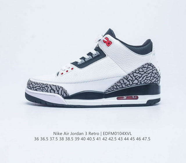 Aj3 Nike Air Jordan 3 Retro Se 3 3 Aj 1988 Nike Air 136064-123 36-47.5 Edfm0104