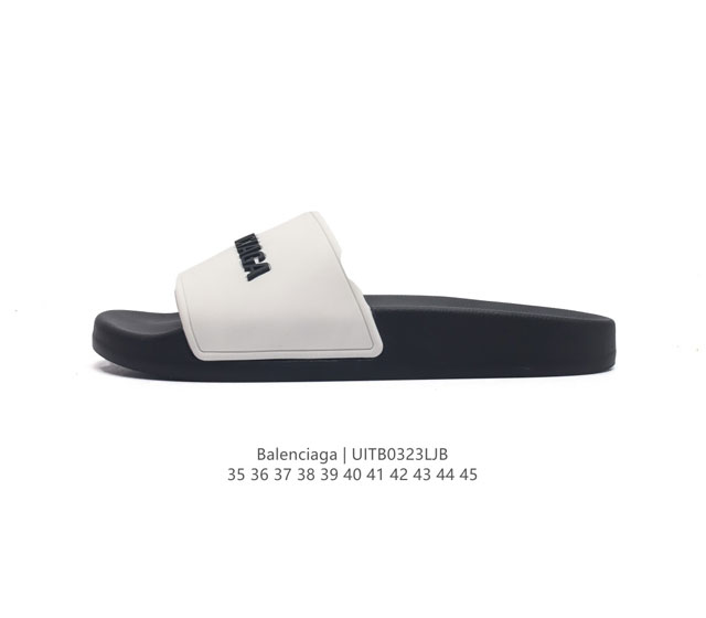 Balenciaga pu 3D tpu balenciaga Logo Pool Slides 35-45 Uitb0323Ljb