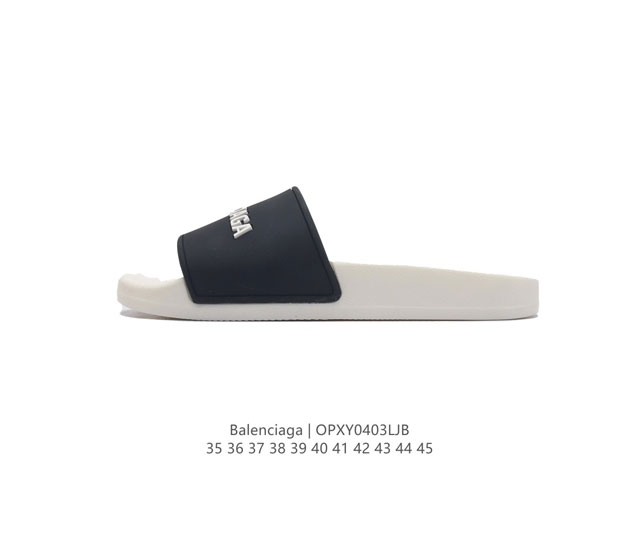 Balenciaga pu 3D tpu balenciaga Logo Pool Slides 35-45 Opxy0403Ljb