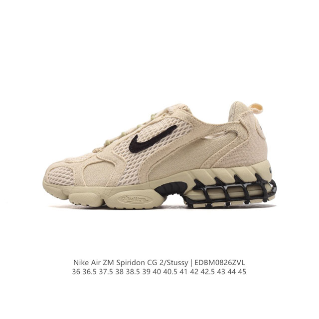 zoom stussy X Nike Air Zoom Spiridon Caged 2 2 Cq5486-200 36 37.5 38 39 40 41 4