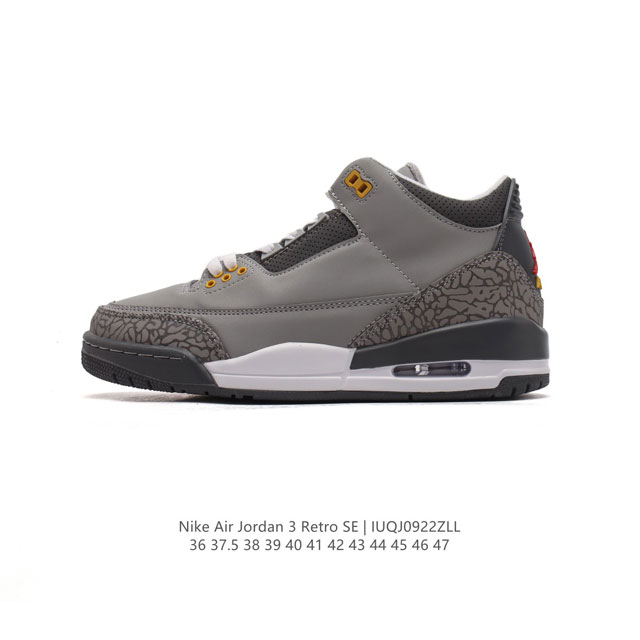 Aj3 Nike Air Jordan 3 Retro Se 3 3 Aj 1988 Nike Air 136064-122 36-47 Iuqj0922Zl