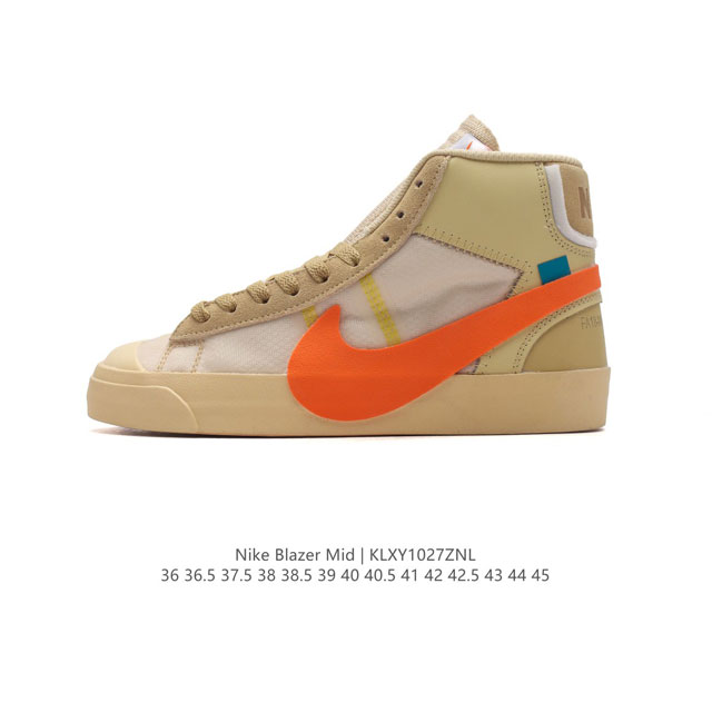 OFF-WHITE X NIKE BLAZER MID OW # # # 95%# # DDD AA3832-001 DDD 36 36.5 37.5 38