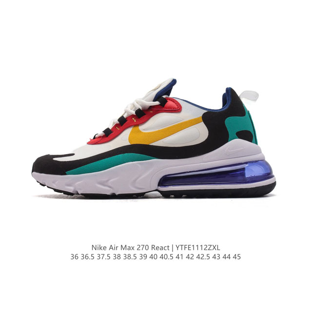 nike Air Max 270 React Max Air Cv1632- 36 36.5 37.5 38 38.5 39 40 40.5 41 42 42.5 43 44 45 Ytfe1112