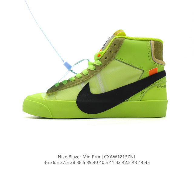 off-White X Nike Blazer Mid Ow # # # 95%# # Aa3832-300 36 36.5 37.5 38 38.5 39 40 40.5 41 42 42.5 43 44 45 Cxaw1213Znl