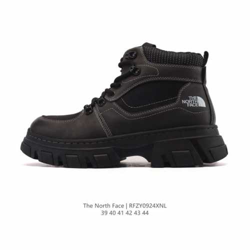 Corporate-grade outdoor dad sneakers, mid-cut Martin boots. The North Face thic