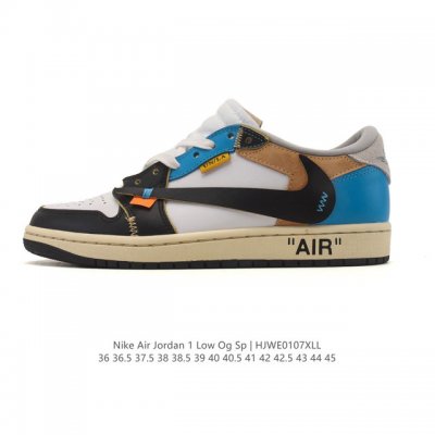 Company-grade Nike Air Jordan 1 Low Og Sp Military Blue AJ1 (Reverse Swoosh) 20