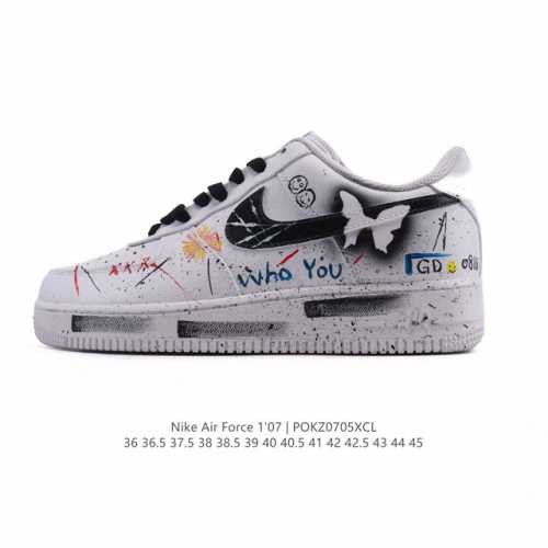 Company-level Af1 Nike Air Force 1 '07 Low Air Force One white shoes with thick