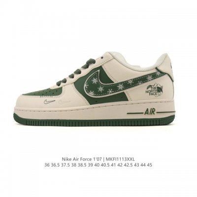 Company-grade Nike Air Force 1 '07 Low platform sneakers, made with original la