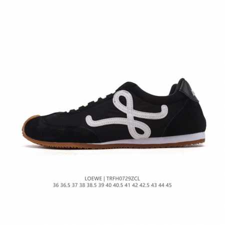Corporate-grade Loewe Ballet Runner leather and fabric stitching, simple round-t - Click Image to Close