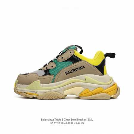 1:1 Balenciaga balenciaga Triple S Clear Sole Sneaker Brown Black Logo 35 36 37 - Click Image to Close