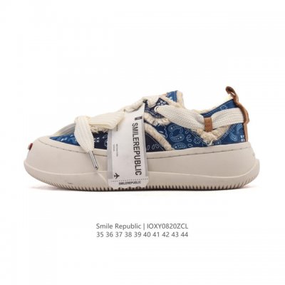 Corporate-grade Smilerepublic thick-soled Smile Canvas Shoes, a popular Xiaohon