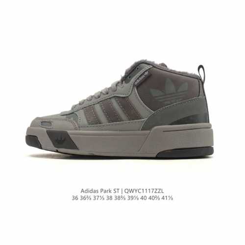 Autumn/Winter New Style Fleece-Lined Thickened Adidas Originals Post-Up Mid-Top