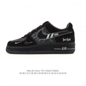 Company-grade Nike Air Force 1 '07 Low platform sneakers, made with original la