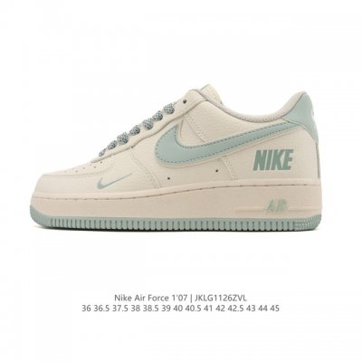 Nike Air Force 1 '07 Low, a versatile, platform, low-top white sneaker with cus