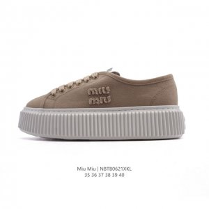 New company-level Miumiu thick-soled height-enhancing sports shoes, a fashionabl