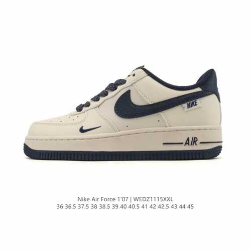 Company-grade Nike Air Force 1 '07 Low platform sneakers, featuring a thick sol