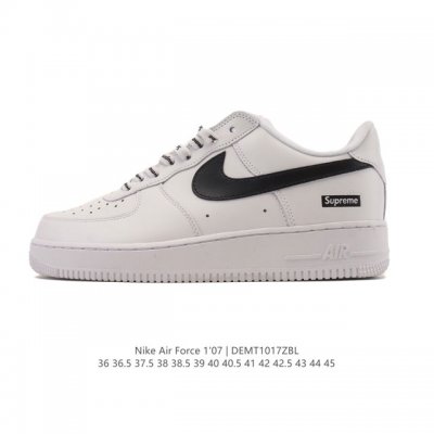 Company-grade Nike Air Force 1 '07 Low platform sneakers, featuring a thick sole