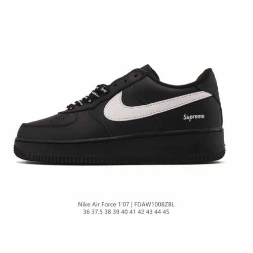 Company-grade Nike Air Force 1 '07 Low platform sneakers, featuring a thick sole