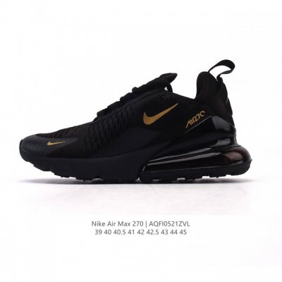 Nike Air Max 270 Rear Half Air Cushioning Sports Shoes Fashionable Men's Running
