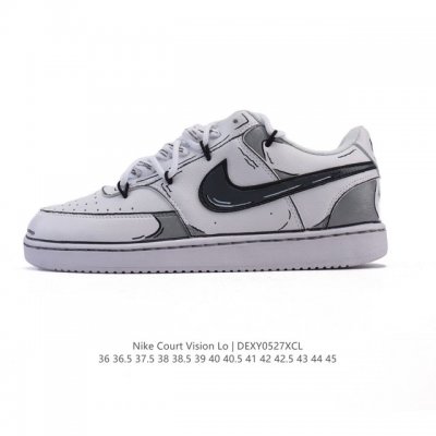 Corporate Nike Court Vision Low Campus Style Low-Top Retro Basketball Sneakers F